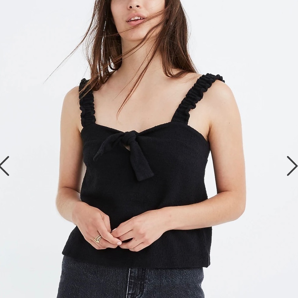 Madewell Tie-Front Terry Tank Top Size Medium